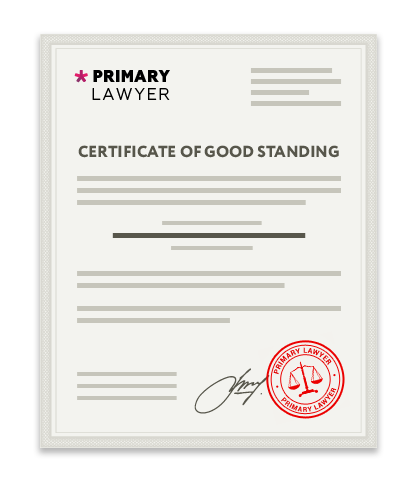 Certificate of Good Standing by Lawyer